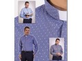camicia misto cotone - disegno croci - 190-5004