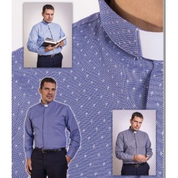 camicia misto cotone - disegno croci - 190-5004