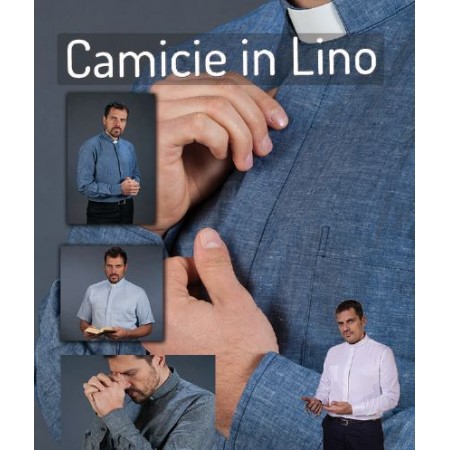 camicia misto lino cotone - 190-5012