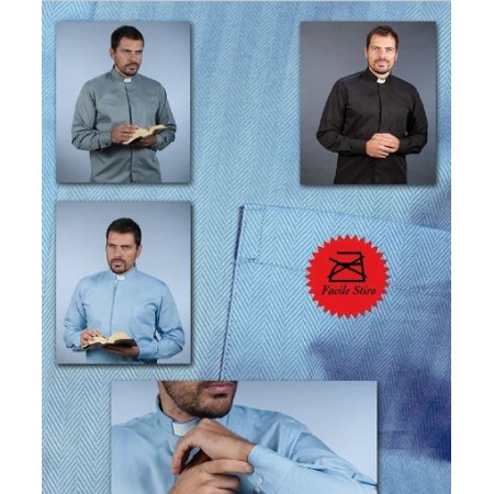 camicia misto cotone - facile stiro - spigata 190-5006