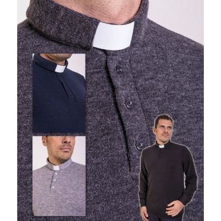 polo manica lunga- misto lana  - 190-5017